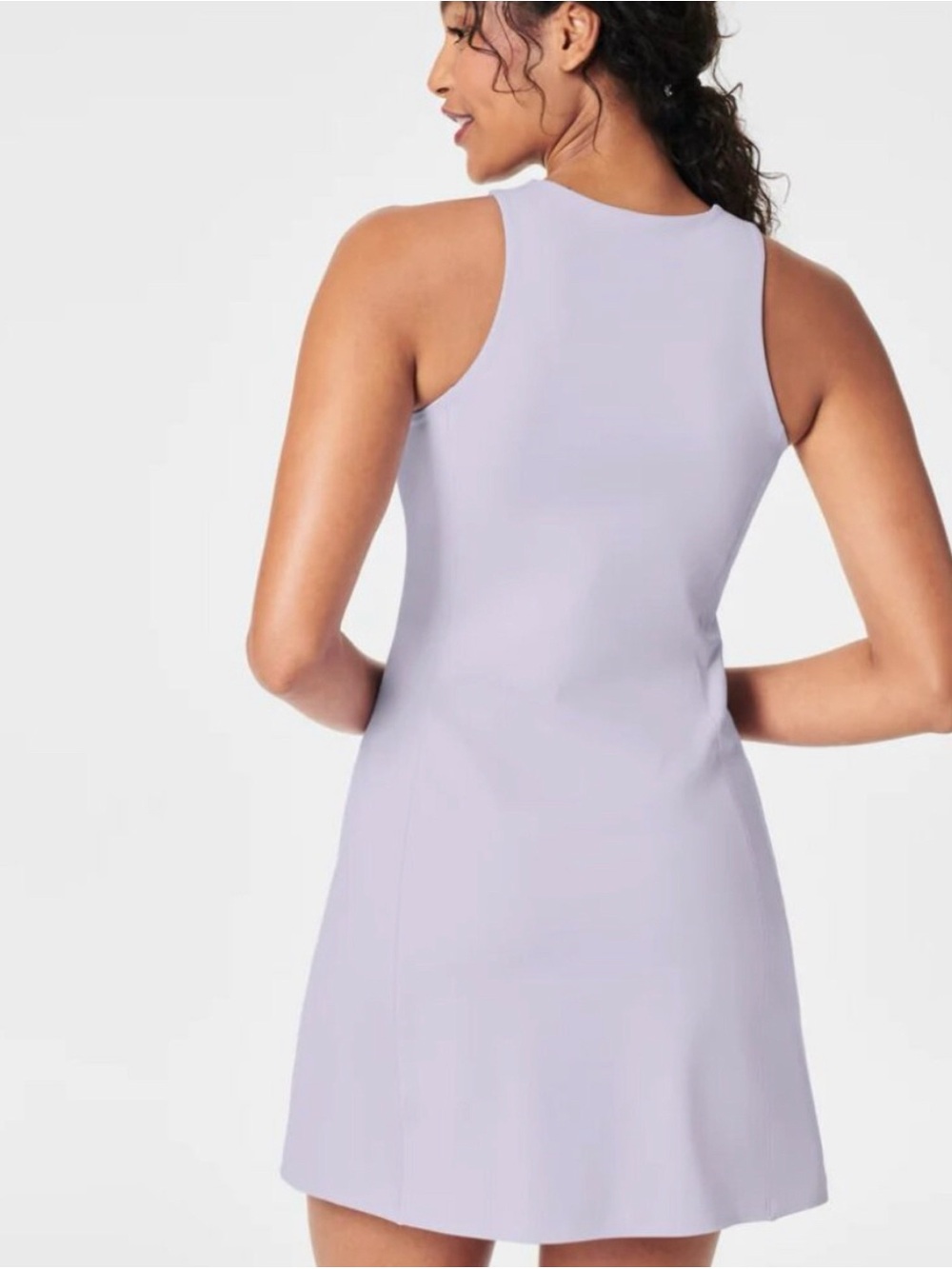 Spanx The Get Moving Zip Front Easy Access Dress in Violet Air SIZE M - Picture 3 of 9